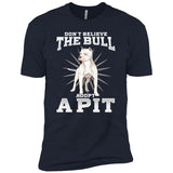 Don't Believe The Bull Adopt A Pit Men's T-Shirt - PrintMeLLC