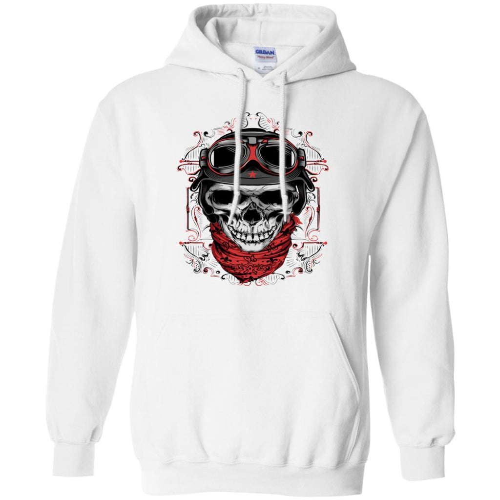 Skull With Red Bandana Adult Unisex Hoodie – PrintMeLLC