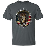 American Bully With American Flag T-Shirt