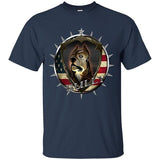 American Bully With American Flag T-Shirt