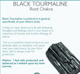Black Tourmaline Quartz Stretch Bracelet Natural Crystals & Handmade