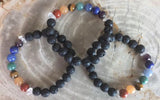 Aromatherapy Chakra Diffuser Bracelet with Genuine Gemstones