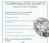 Black Tourmaline Quartz Stretch Bracelet Natural Crystals & Handmade