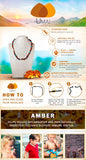 Amber + Blue/Green Natural Relief Big Kids Necklace