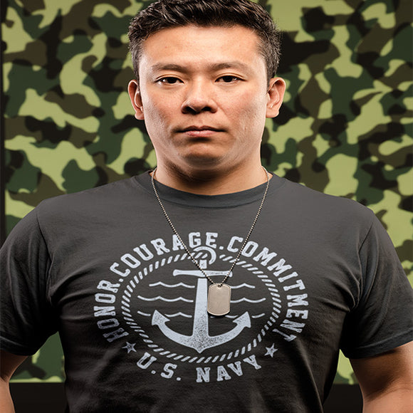 Honor Courage Commitment US Navy T-Shirt - PrintMeLLC