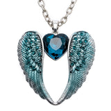 Guardian Angel Wing Heart Necklace For Women
