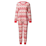 Red Christmas Deer Pattern Family Matching Pajama Set Sleepwear