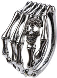 Skull Skeleton Hand Bracelet For Women Antique Silver